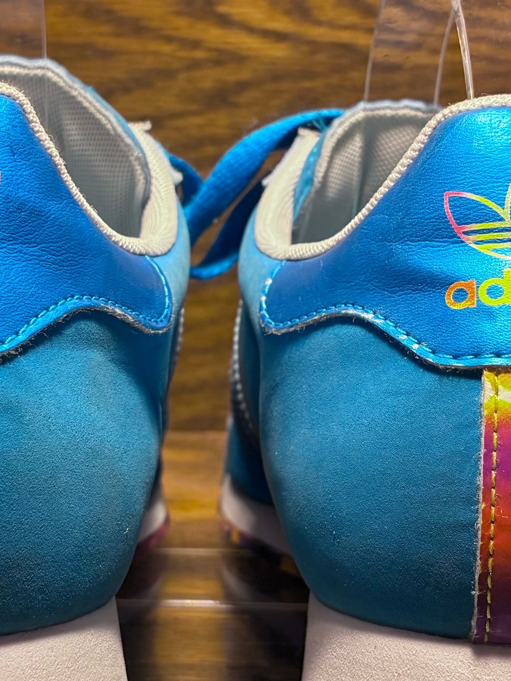 Adidas Originals Samoa Rainbow Sole Sneakers Blue Women’s Size 9 Style G99508 - Picture 14 of 16
